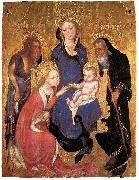 Michelino da Besozzo The Mystic Marriage of St Catherine, St John the Baptist, St Antony Abbot USA oil painting artist